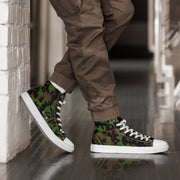 Palm Tree Palmenmuster Spring CAMO Mens High-Top Canvas Shoes - White / 5