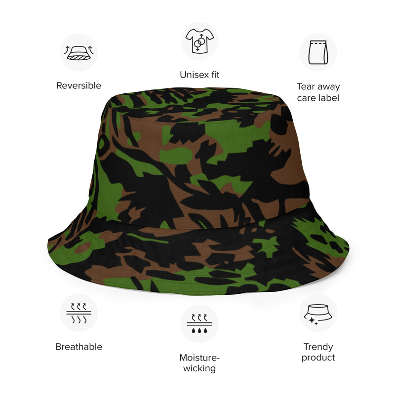 Palm Tree Palmenmuster Spring CAMO Reversible Bucket Hat - Head