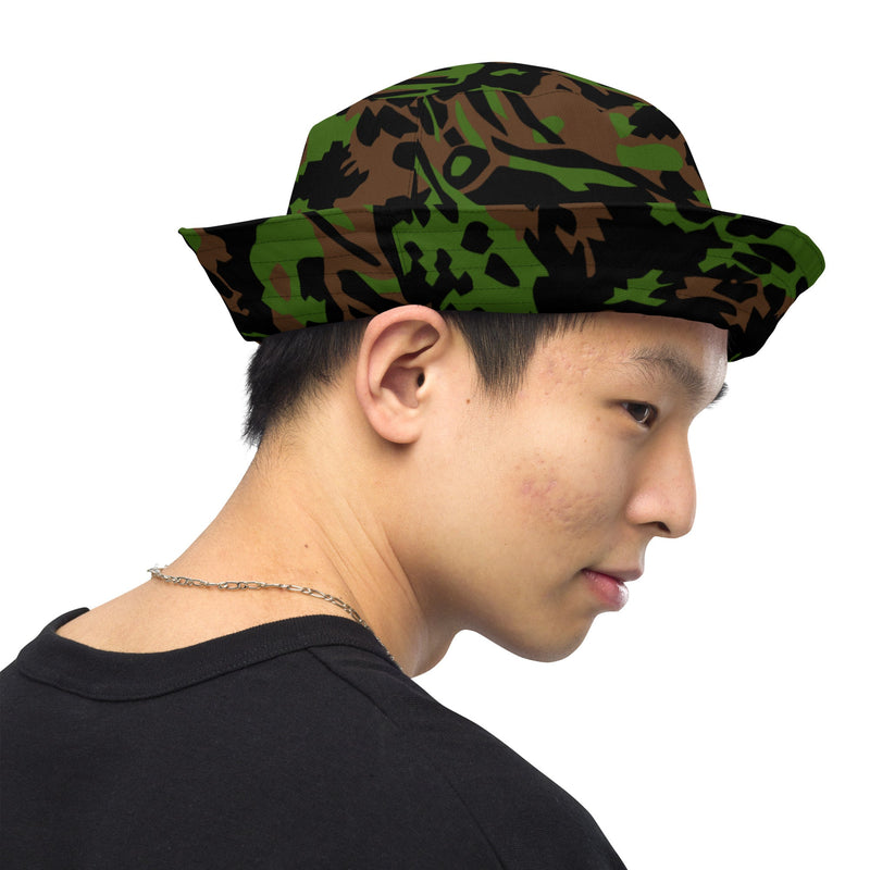 Palm Tree Palmenmuster Spring CAMO Reversible Bucket Hat - Head