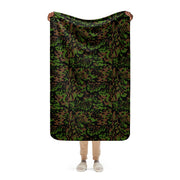 Palm Tree Palmenmuster Spring CAMO Sherpa Blanket - 37″×57″