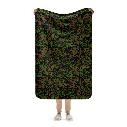 Palm Tree Palmenmuster Spring CAMO Sherpa Blanket - 37″×57″