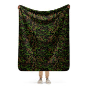 Palm Tree Palmenmuster Spring CAMO Sherpa Blanket - 50″×60″