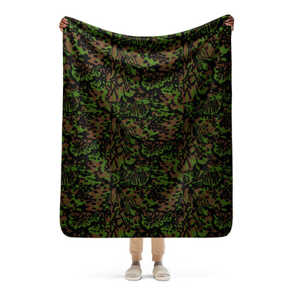 German Palm Tree Palmenmuster Spring CAMO Sherpa blanket - 50″×60″ - Blanket