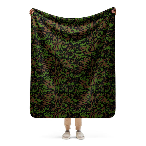 Palm Tree Palmenmuster Spring CAMO Sherpa Blanket - 50″×60″
