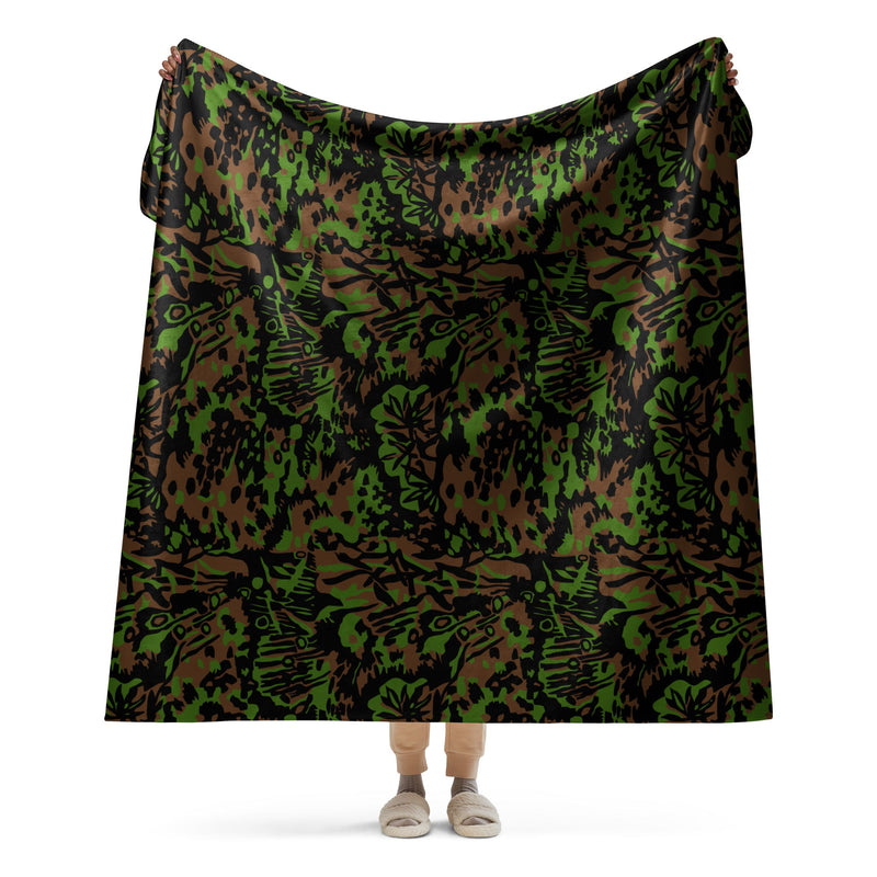Palm Tree Palmenmuster Spring CAMO Sherpa Blanket - 60″×80″