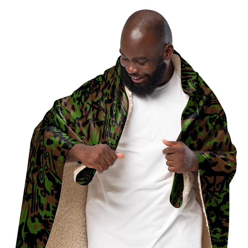 Palm Tree Palmenmuster Spring CAMO Sherpa Blanket