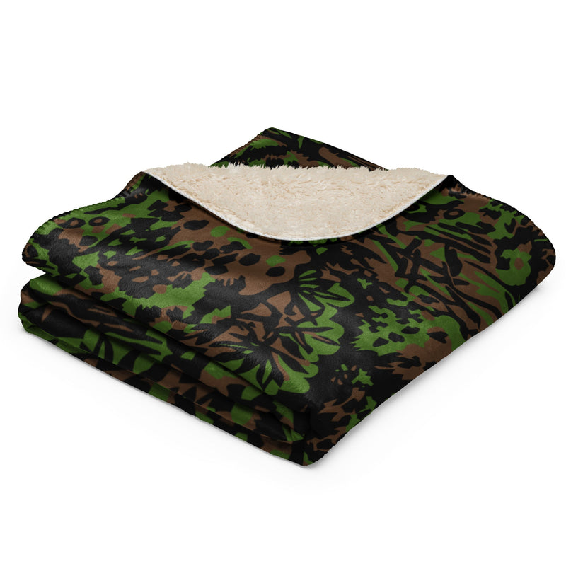 Palm Tree Palmenmuster Spring CAMO Sherpa Blanket