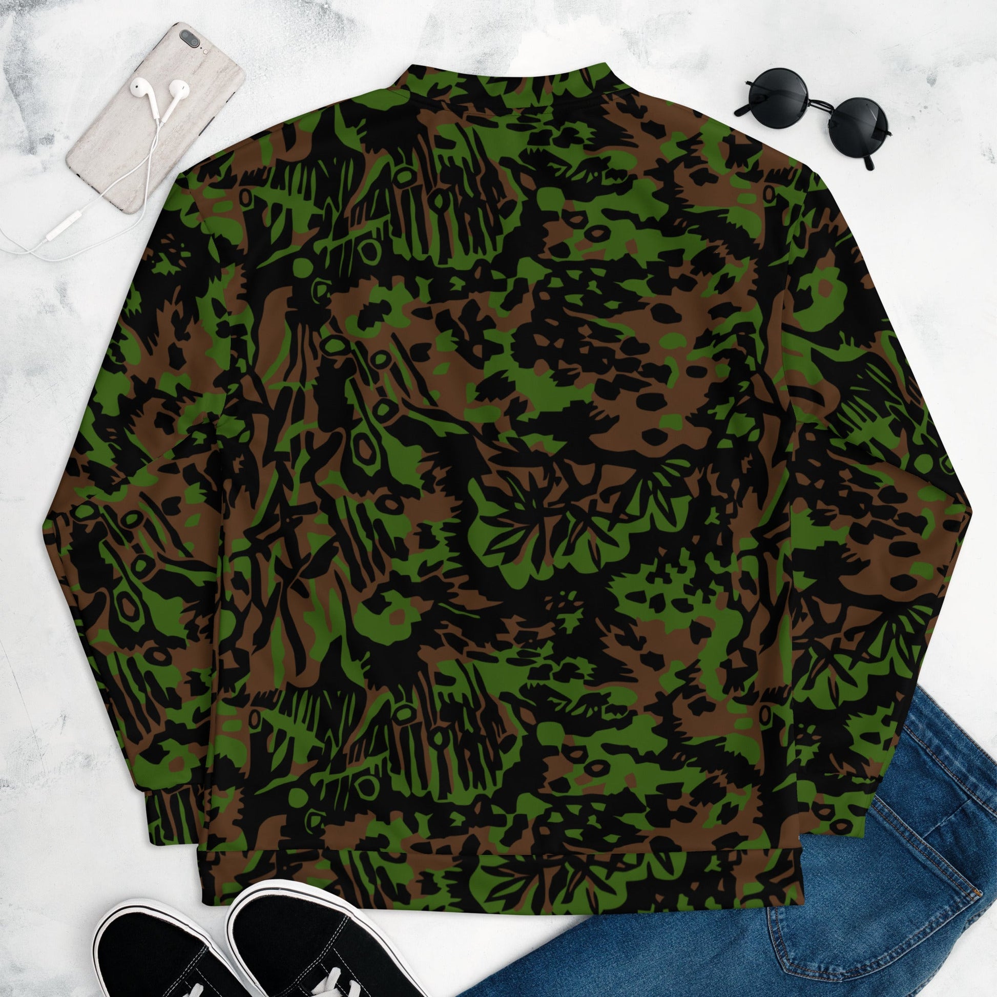 German Palm Tree Palmenmuster Spring CAMO Unisex Bomber Jacket - Jackets