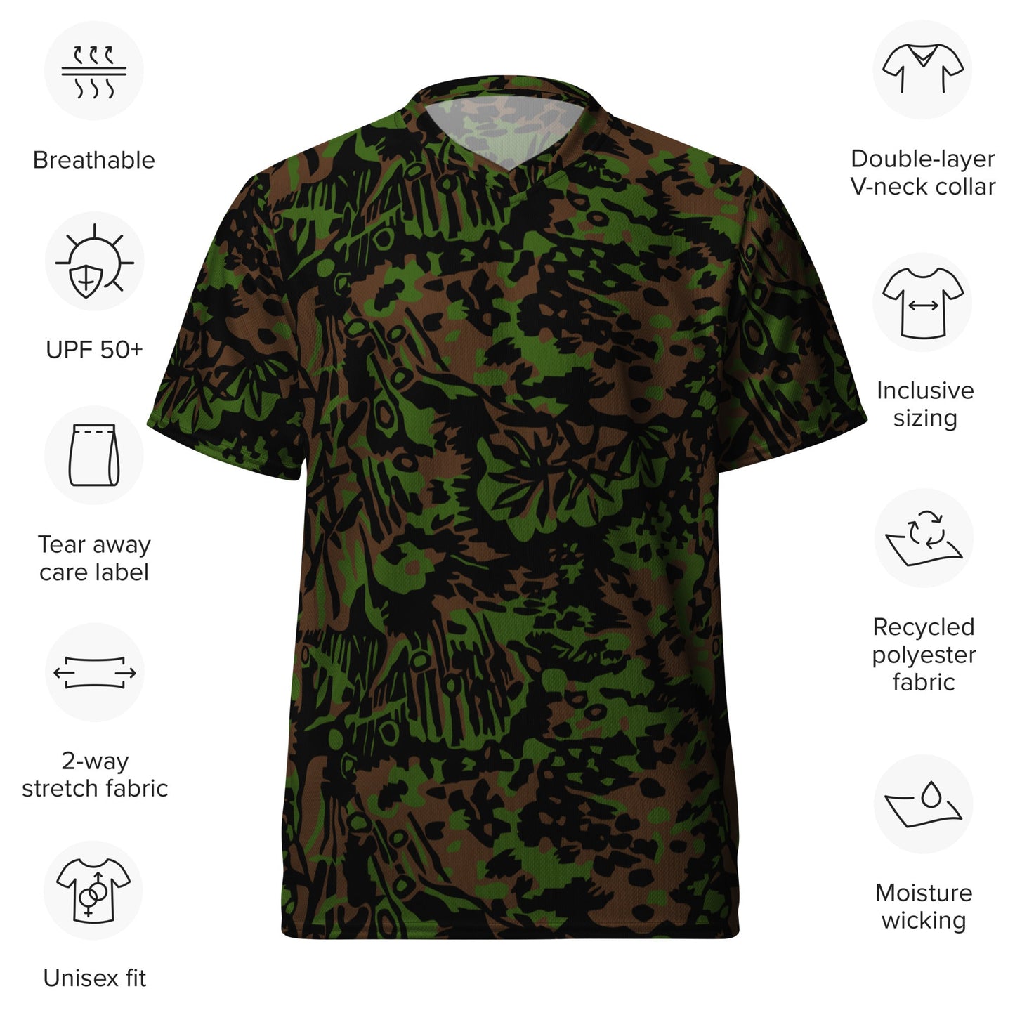 German Palm Tree Palmenmuster Spring CAMO unisex sports jersey - Sports Jerseys