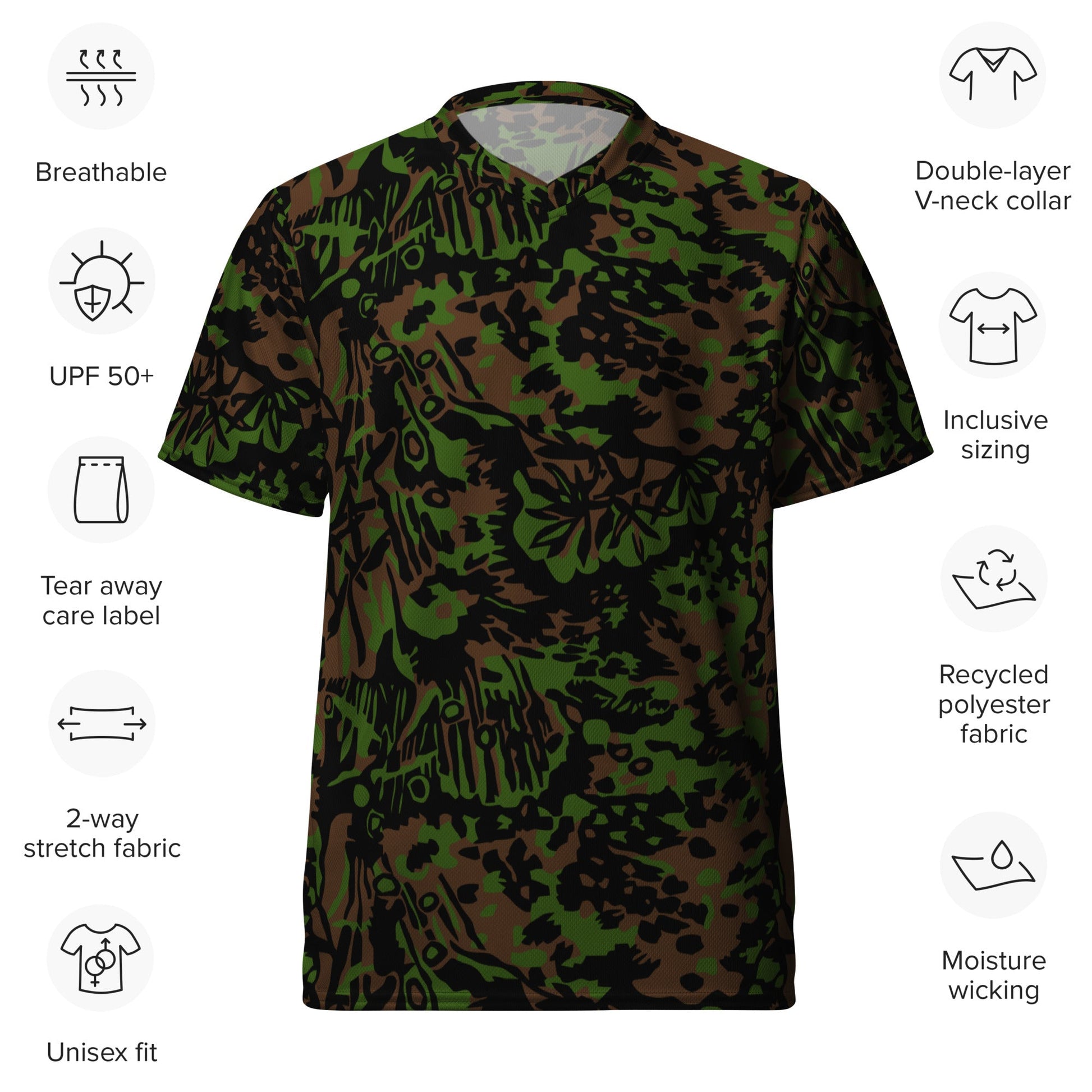 German Palm Tree Palmenmuster Spring CAMO unisex sports jersey - Sports Jerseys
