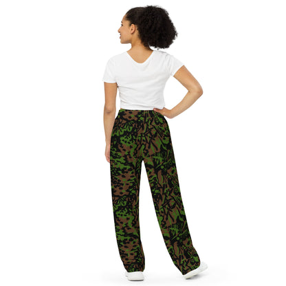 German Palm Tree Palmenmuster Spring CAMO unisex wide leg pants Wide Pants