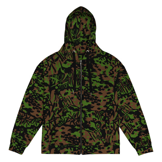 German Palm Tree Palmenmuster Spring CAMO Unisex zip hoodie 2XS Zip Hoodies