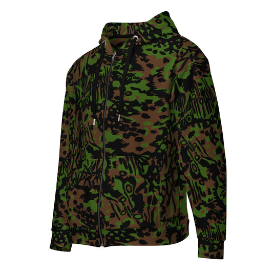German Palm Tree Palmenmuster Spring CAMO Unisex zip hoodie Zip Hoodies