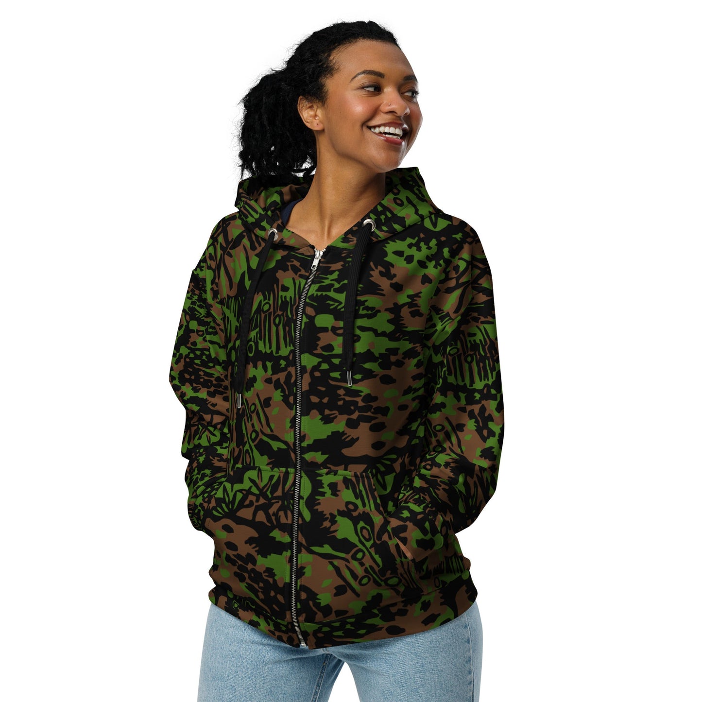 German Palm Tree Palmenmuster Spring CAMO Unisex zip hoodie Zip Hoodies