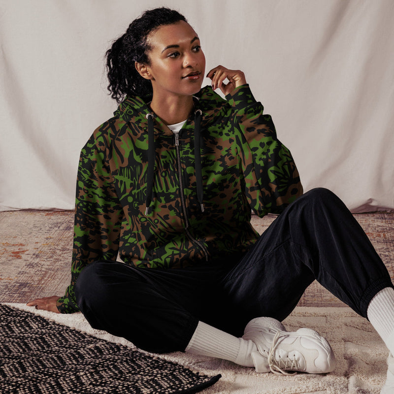 Palm Tree Palmenmuster Spring CAMO Unisex Zip Hoodie