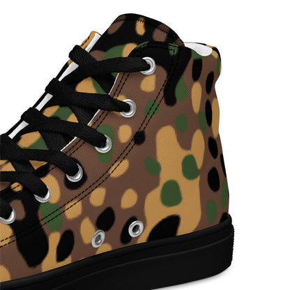 German Pea Dot Erbsenmuster CAMO Mens high top canvas shoes - High Top Canvas Shoes