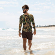 Pea Dot Erbsenmuster CAMO Mens Long-Sleeve Rash Guard - XS