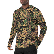 Pea Dot Erbsenmuster CAMO Mens Sunscreen Sports Hoodie With Thumb Holes