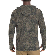Pea Dot Erbsenmuster Pattern 44 CAMO Mens Sunscreen Sports Hoodie With Thumb Holes