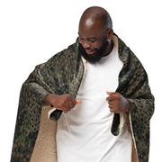 Pea Dot Erbsenmuster Pattern 44 CAMO Sherpa Blanket