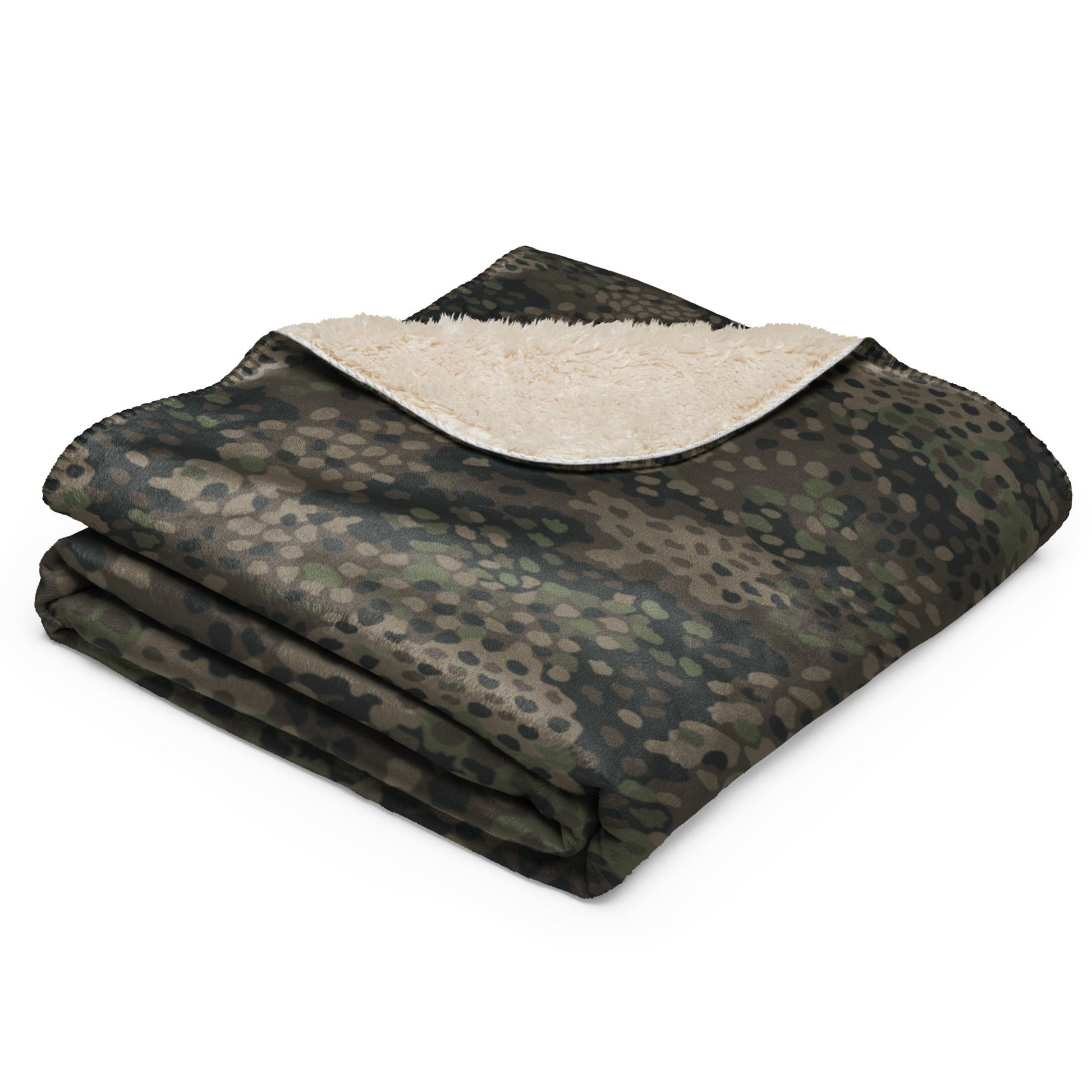 German Pea Dot Erbsenmuster Pattern 44 CAMO Sherpa blanket - Blanket