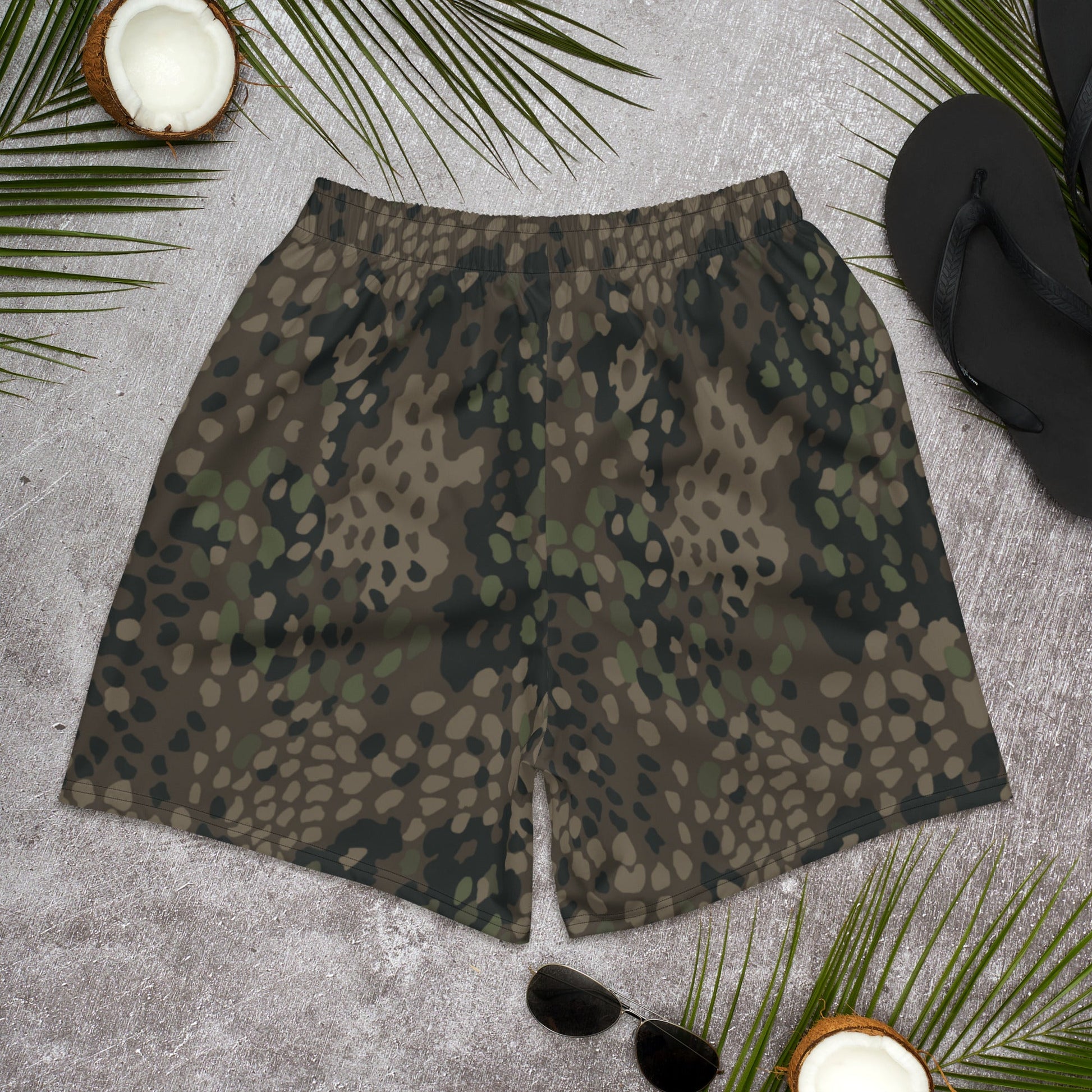 German Pea Dot Erbsenmuster Pattern 44 CAMO Unisex Athletic Long Shorts