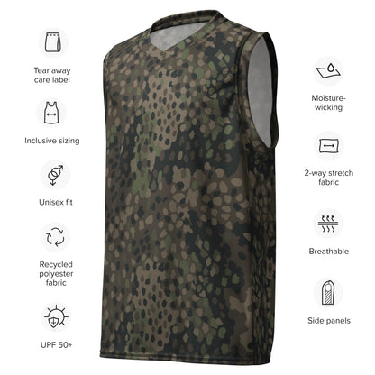 German Pea Dot Erbsenmuster Pattern 44 CAMO Unisex Basketball Jersey