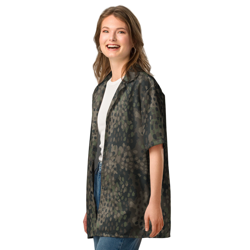 Pea Dot Erbsenmuster Pattern 44 CAMO Unisex Short-Sleeve Button Shirt - Button-Up