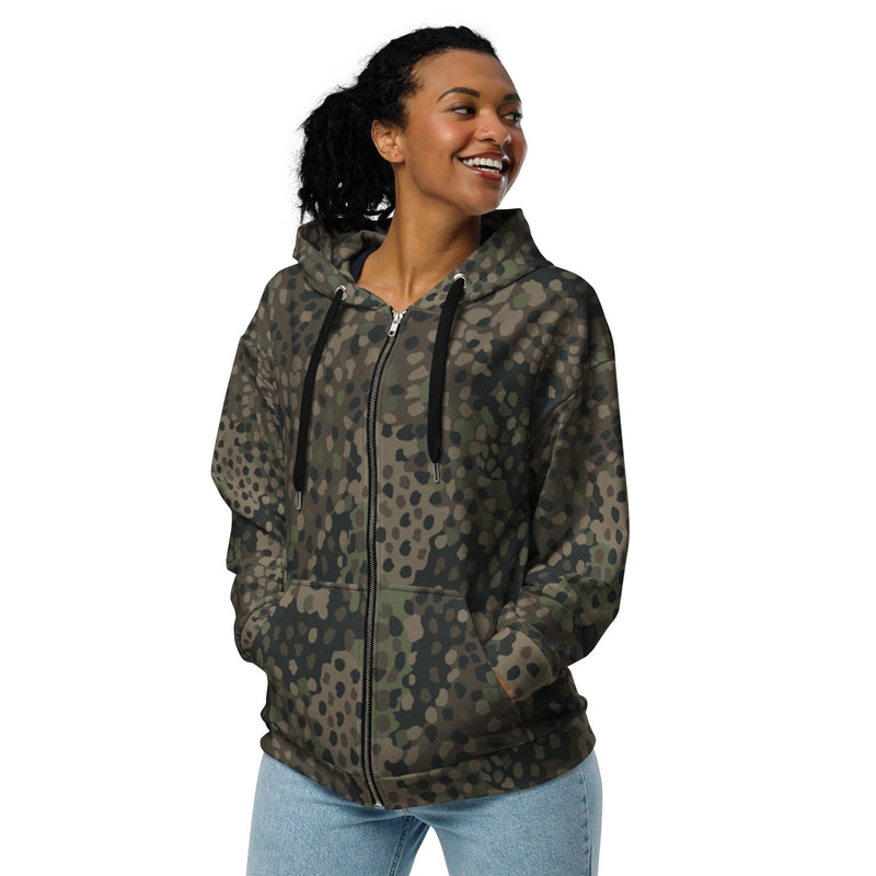 Pea Dot Erbsenmuster Pattern 44 CAMO Unisex Zip Hoodie