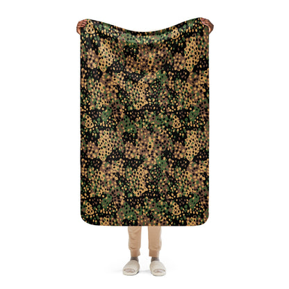 German Pea Dot Erbsenmuster CAMO Sherpa Blanket - 37″×57″