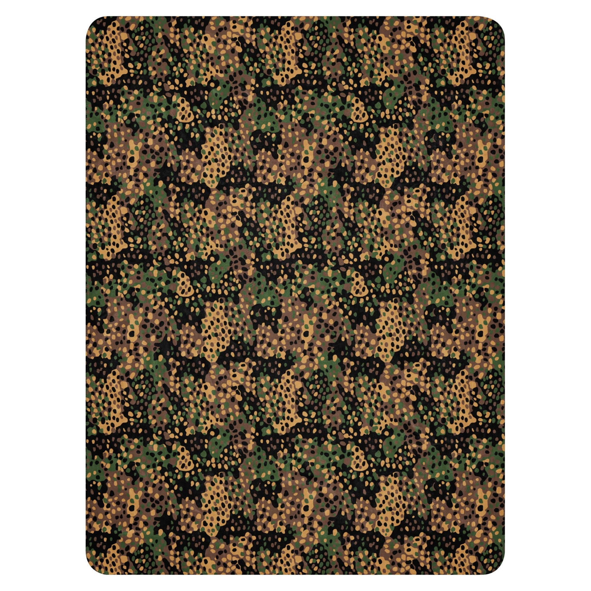 German Pea Dot Erbsenmuster CAMO Sherpa Blanket