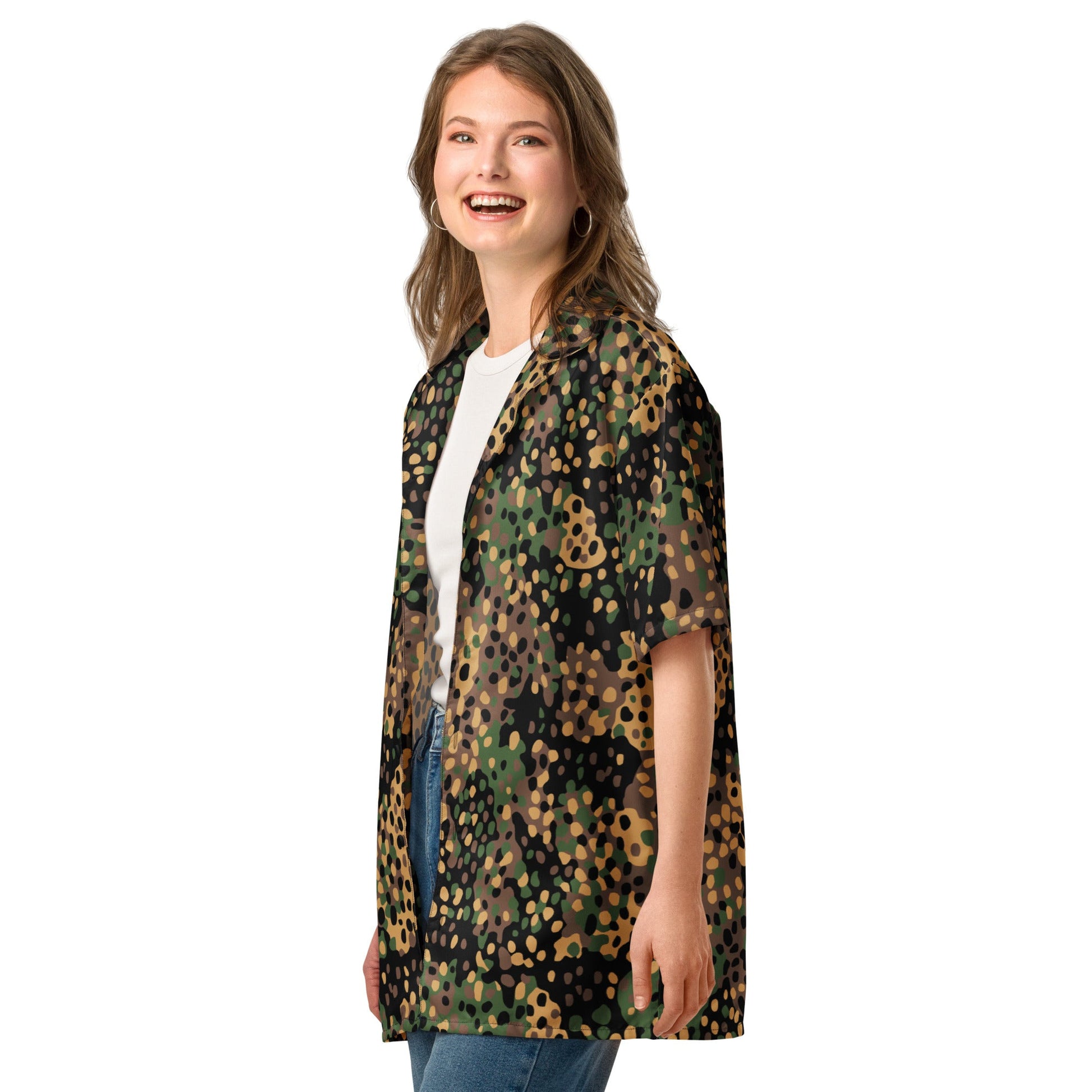 German Pea Dot Erbsenmuster CAMO Unisex button shirt Button Shirts