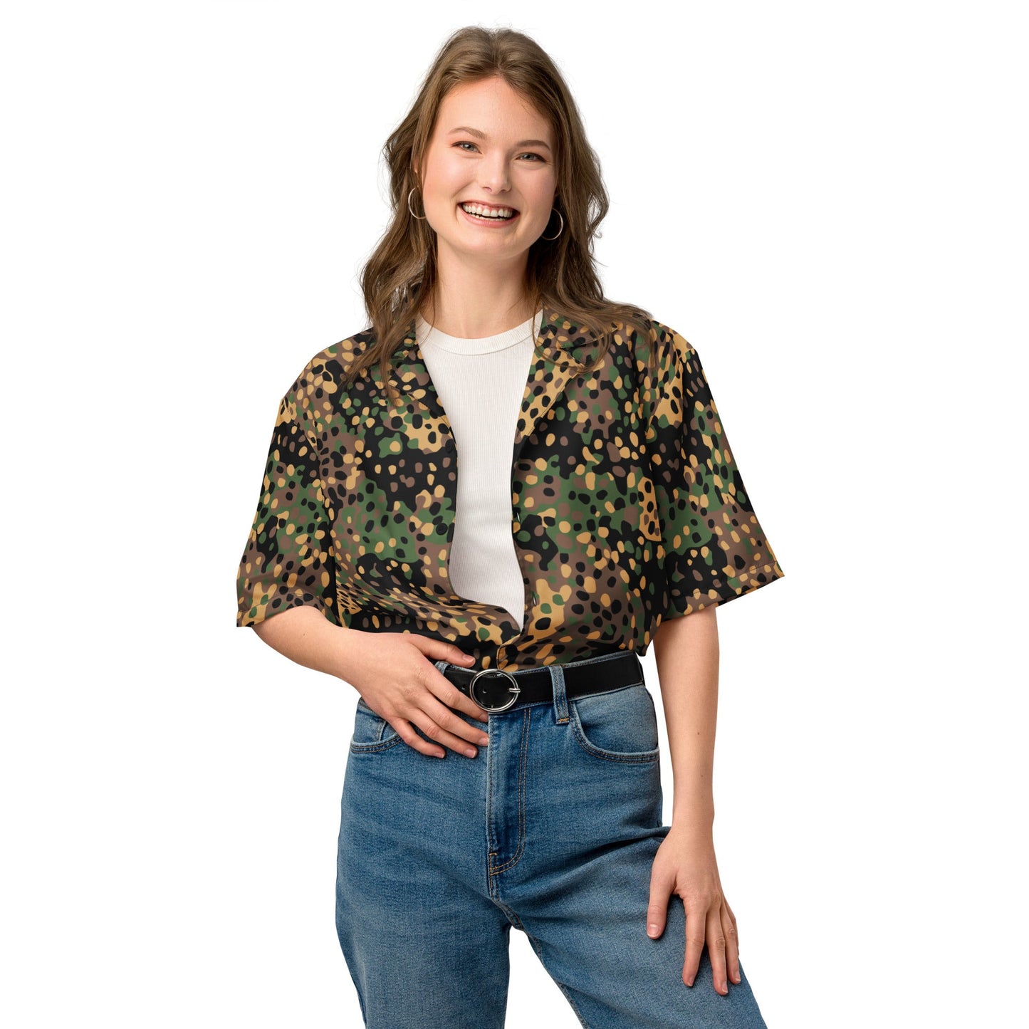 German Pea Dot Erbsenmuster CAMO Unisex button shirt Button Shirts