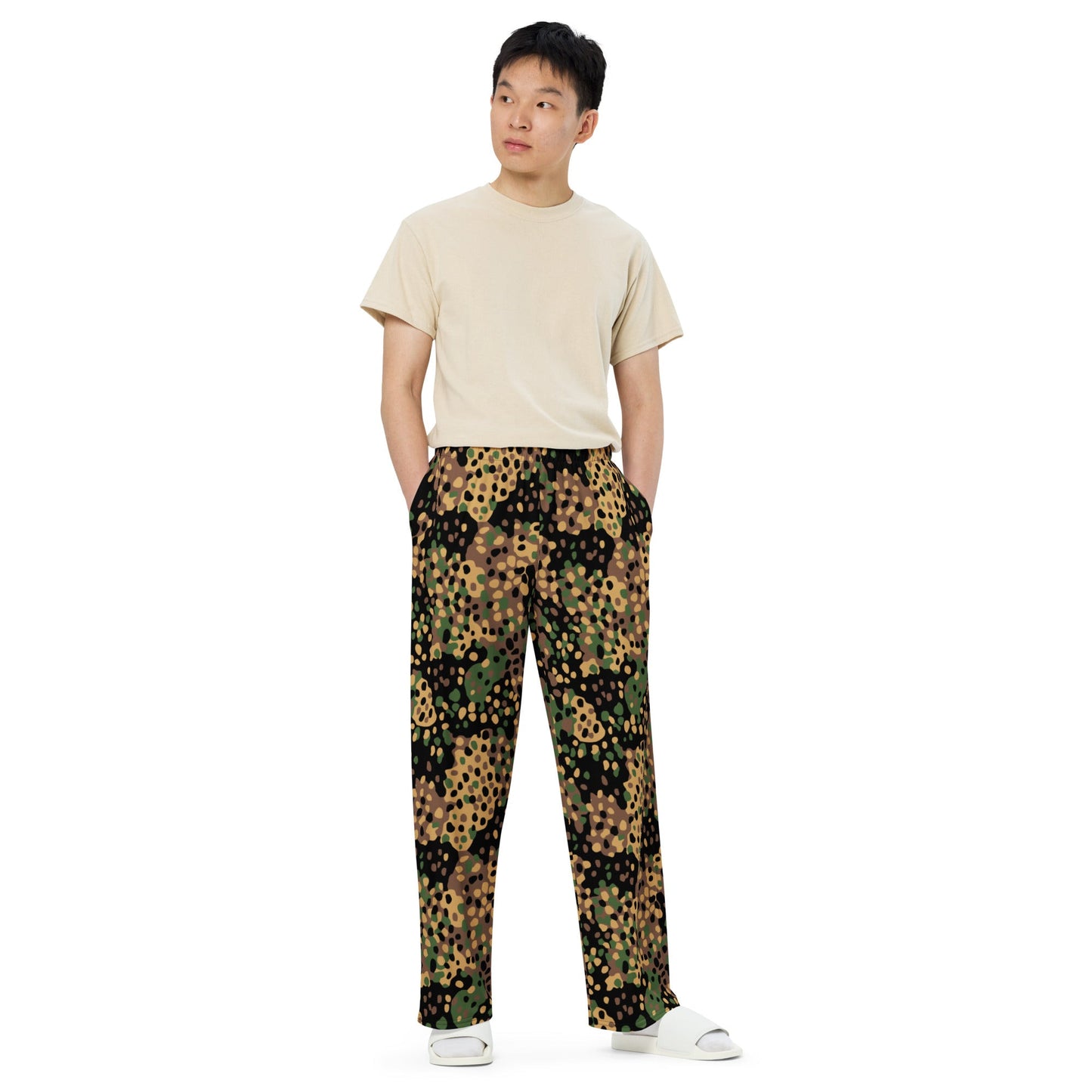 German Pea Dot Erbsenmuster CAMO unisex wide-leg pants - Wide-leg Pants