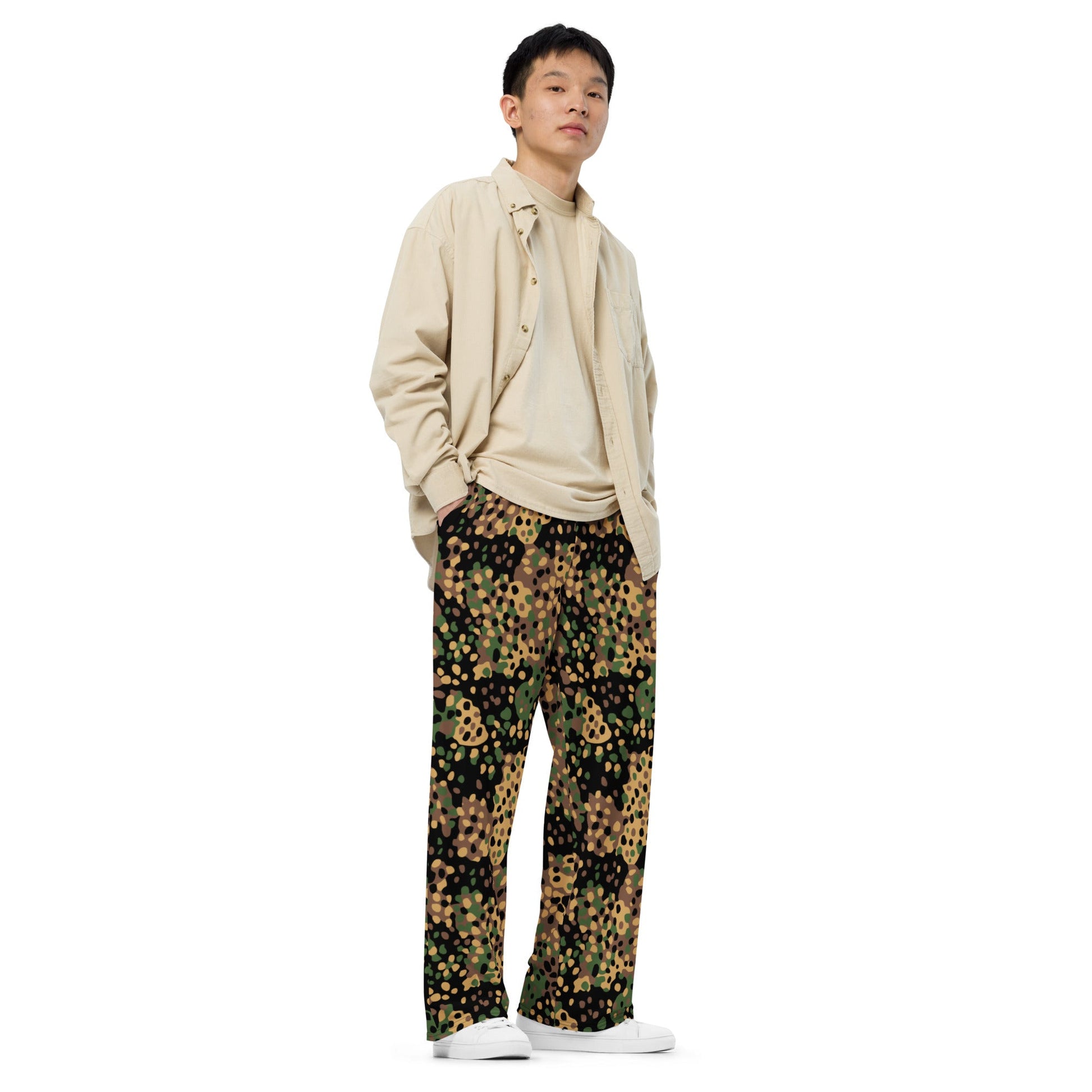German Pea Dot Erbsenmuster CAMO unisex wide-leg pants - Wide-leg Pants