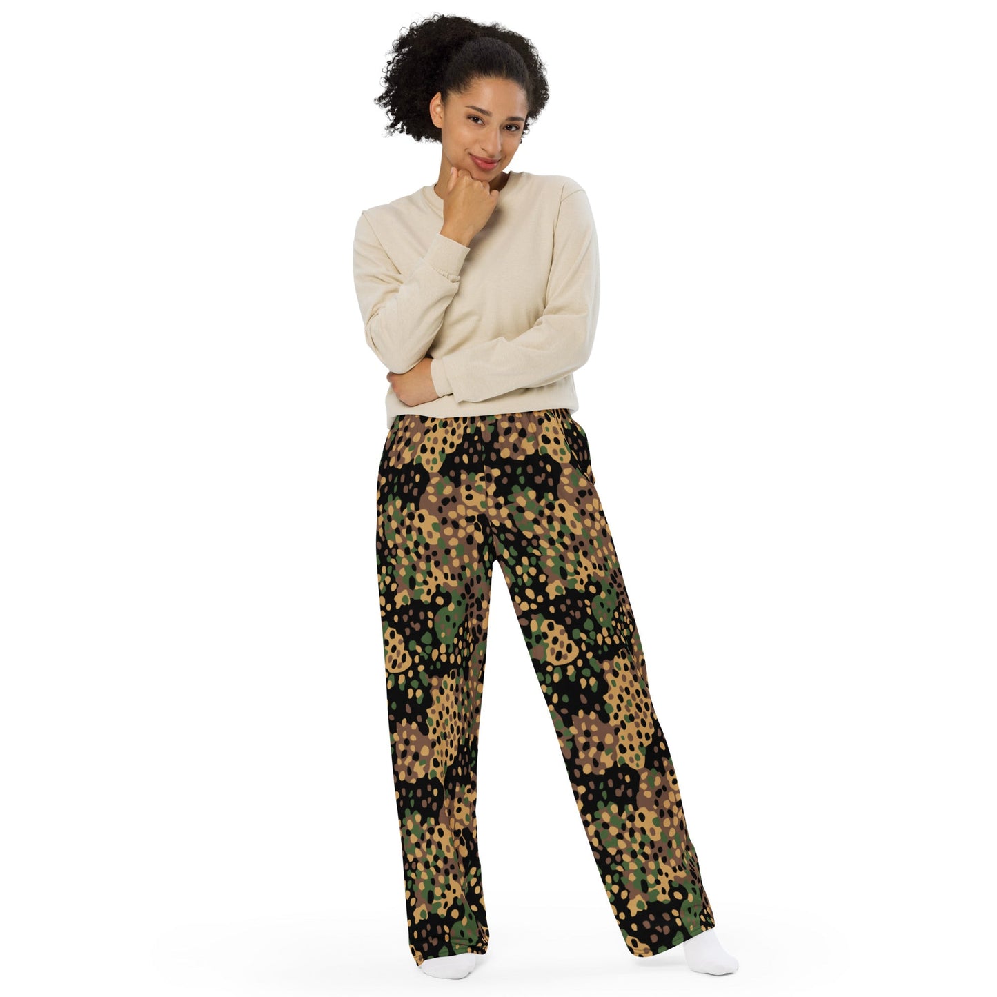 German Pea Dot Erbsenmuster CAMO unisex wide-leg pants - Wide-leg Pants