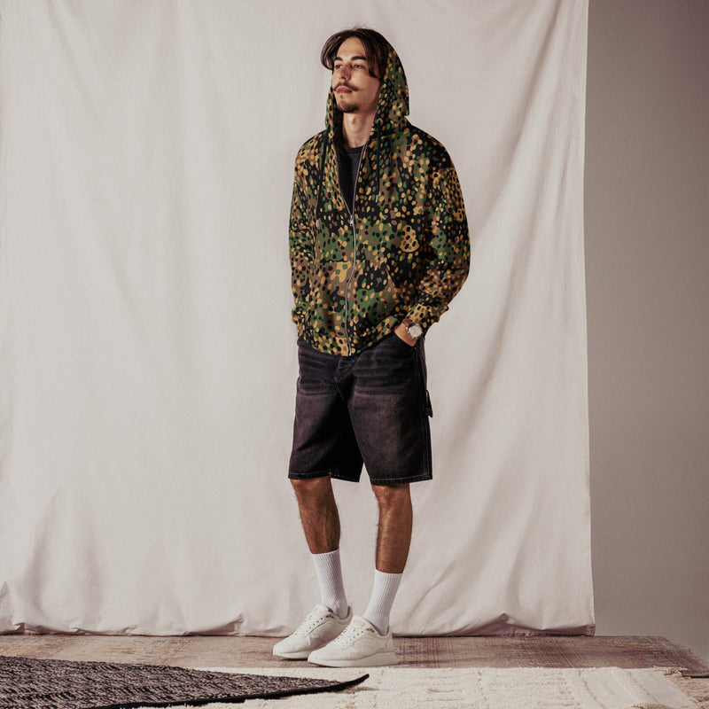Pea Dot Erbsenmuster CAMO Unisex Zip Hoodie