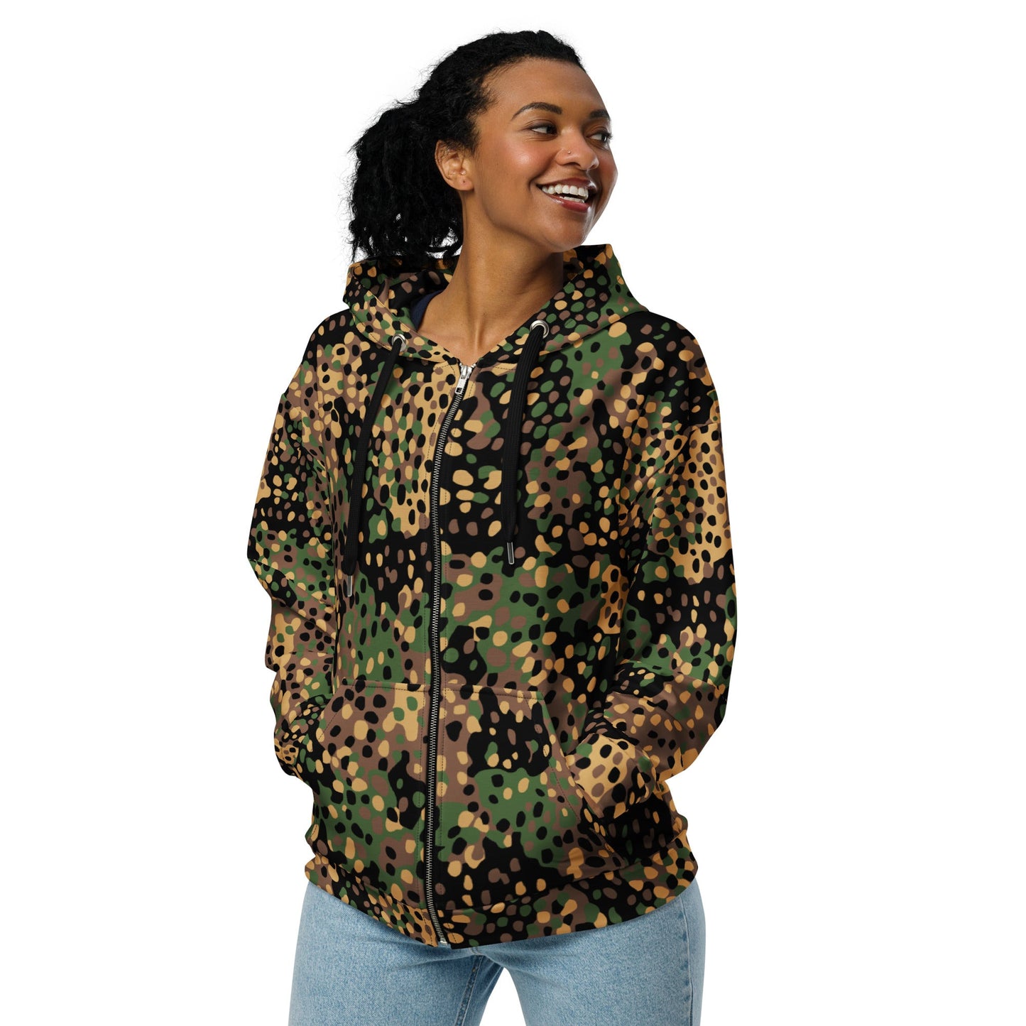 German Pea Dot Erbsenmuster CAMO Unisex zip hoodie Zip Hoodies