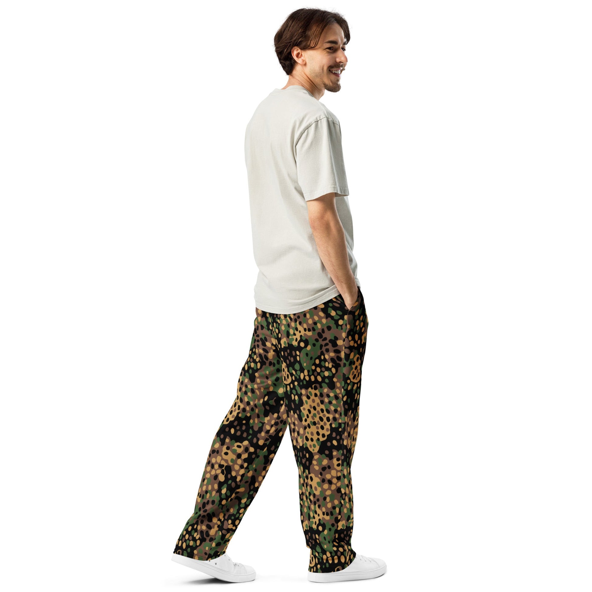 German Pea Dot Erbsenmuster CAMO Wide-leg joggers - Joggers
