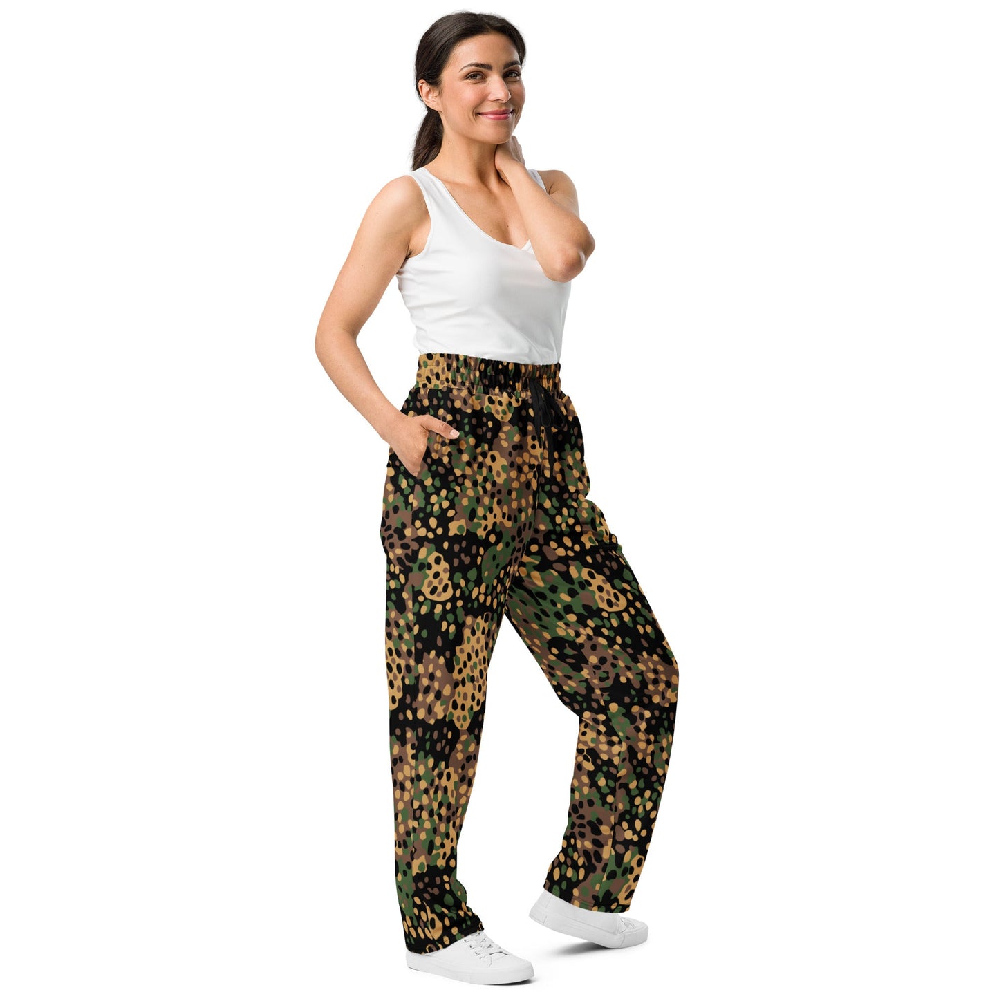 German Pea Dot Erbsenmuster CAMO Wide-leg joggers - Joggers