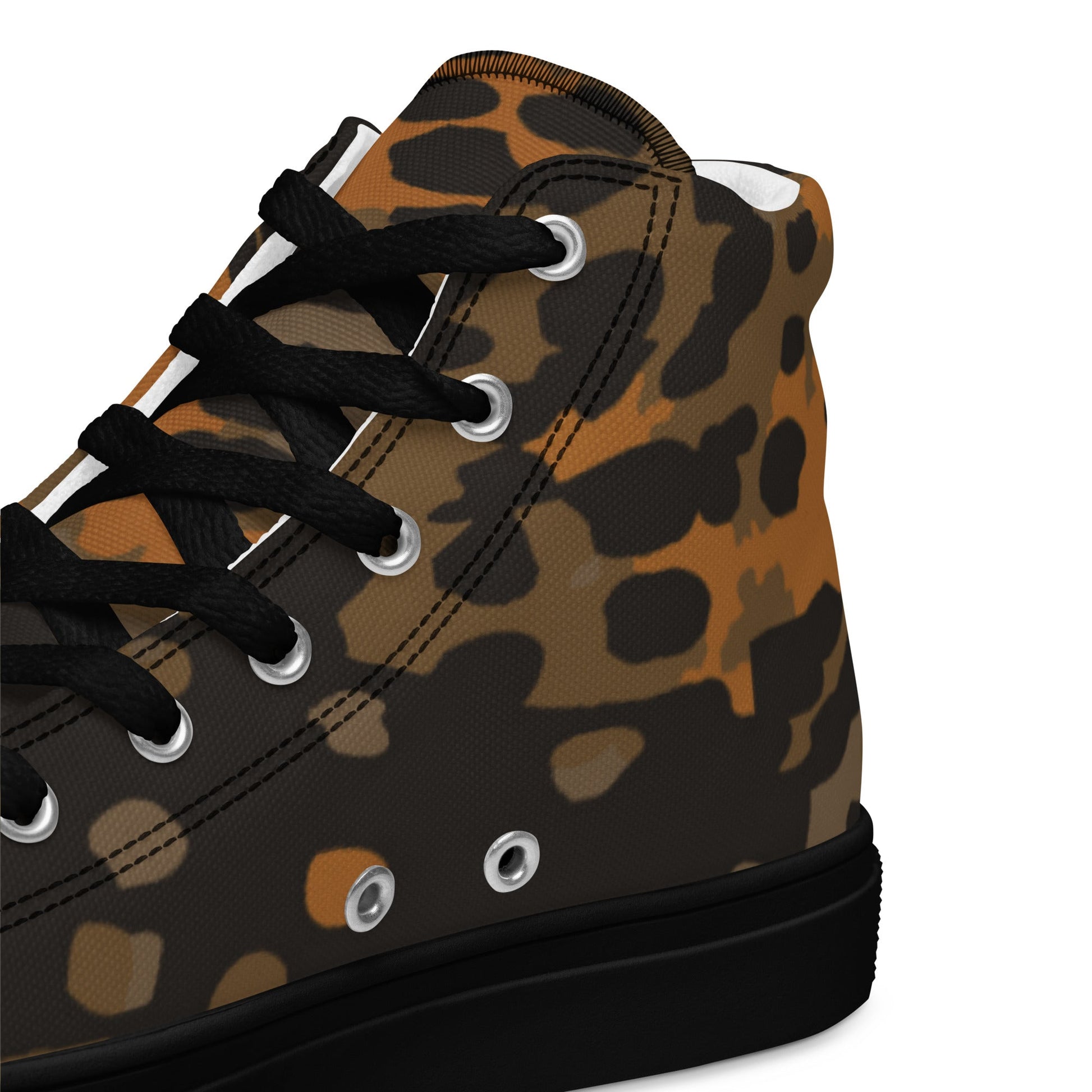German Plane Tree Platanenmuster Autumn CAMO Mens high top canvas shoes - High Top Canvas Shoes