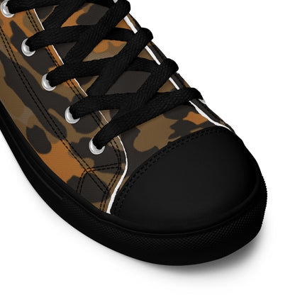 German Plane Tree Platanenmuster Autumn CAMO Mens high top canvas shoes - High Top Canvas Shoes