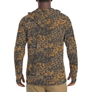 Plane Tree Platanenmuster Autumn CAMO Mens Sunscreen Sports Hoodie With Thumb Holes - S / White