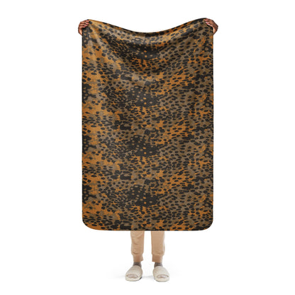 German Plane Tree Platanenmuster Autumn CAMO Sherpa Blanket - 37″×57″