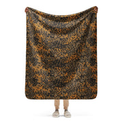Plane Tree Platanenmuster Autumn CAMO Sherpa Blanket - 50″×60″
