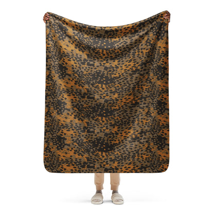 German Plane Tree Platanenmuster Autumn CAMO Sherpa Blanket - 50″×60″
