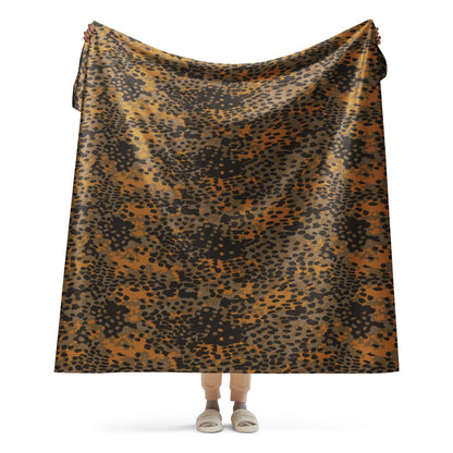 German Plane Tree Platanenmuster Autumn CAMO Sherpa Blanket - 60″×80″