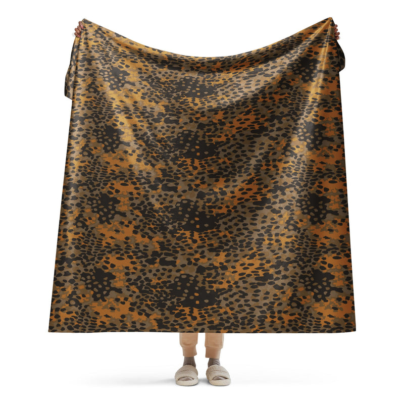 Plane Tree Platanenmuster Autumn CAMO Sherpa Blanket - 60″×80″