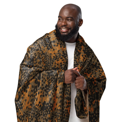 German Plane Tree Platanenmuster Autumn CAMO Sherpa Blanket