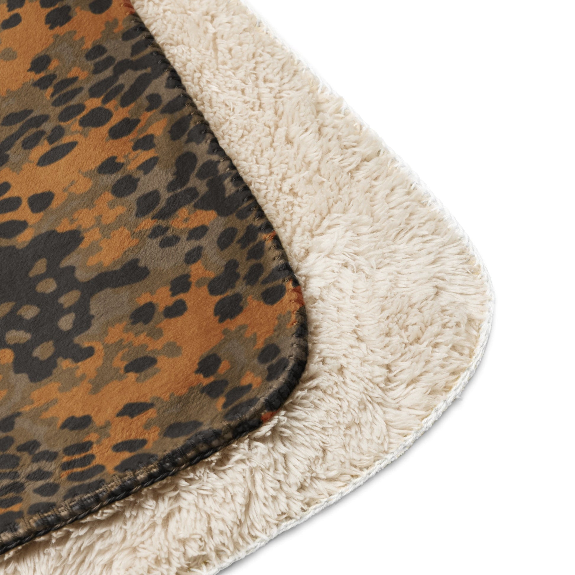 German Plane Tree Platanenmuster Autumn CAMO Sherpa Blanket